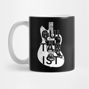 Guitarist Electric Guitar Body Dark Theme Mug